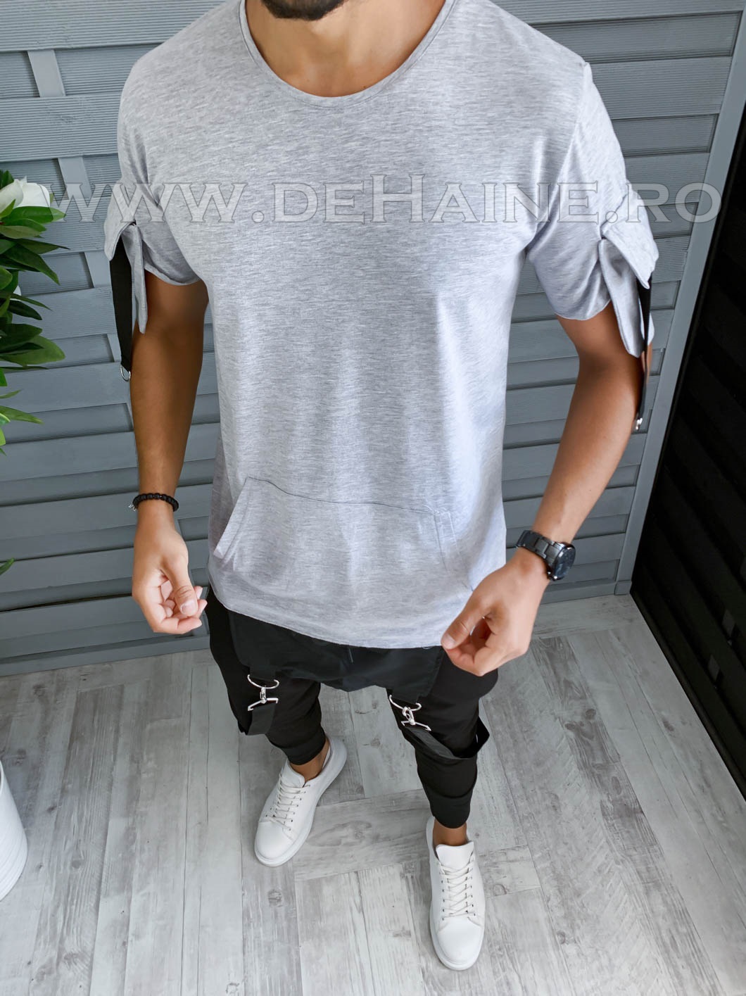 Tricou barbati gri slim fit vagabond b1962 p17-2*